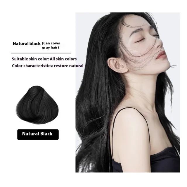 A Black Plant Dyed Clean Water At Home Turns White To Black Hair Color Cream Natural Black - Shop at LoveMi