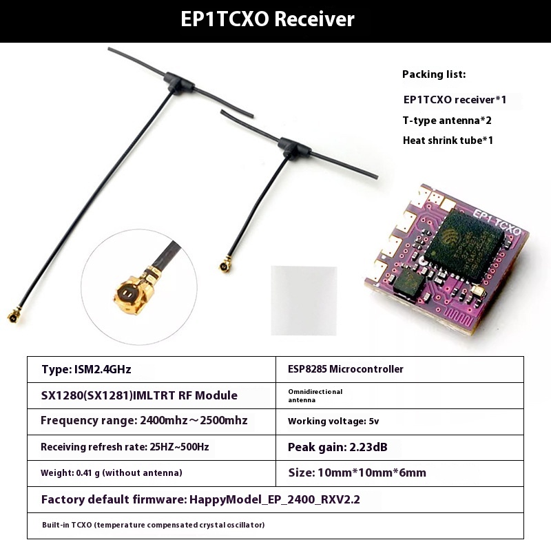 Happymodel ELRS Receiver Miniature FPV Crossing Machine
