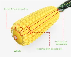 Pet Supplies Simulation Corn Dog Bite-resistant Vent Sound Toys - Yellow - View 1