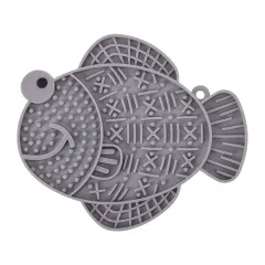 Silicone Pet Slow Food Anti-tumble Anti-overflow Dog Licking Pad - Grey - View 1