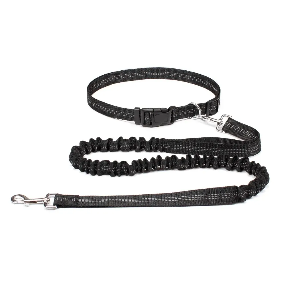 Running Elastic Traction Rope Belt For Outdoor Cushioning - Black