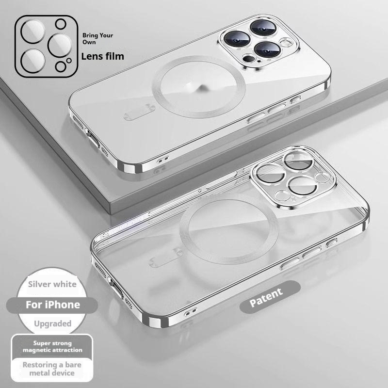 Silicone Transparent Magnetic Wireless Charger Mobile Phone Protective Case - Image 5