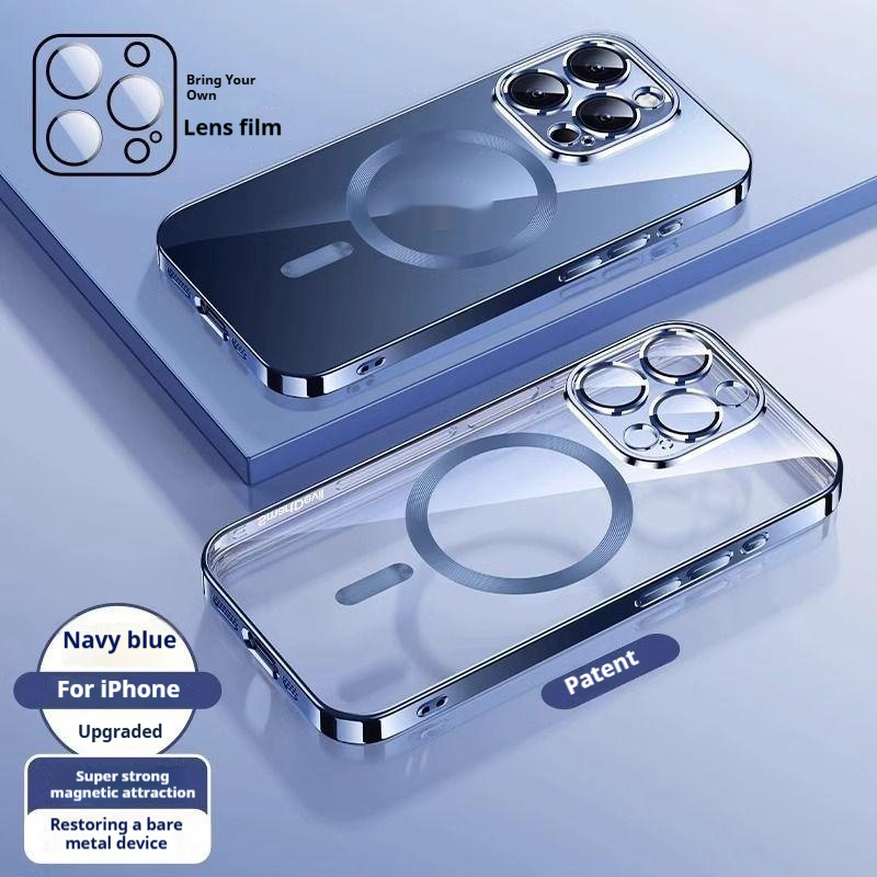 Silicone Transparent Magnetic Wireless Charger Mobile Phone Protective Case - Image 7