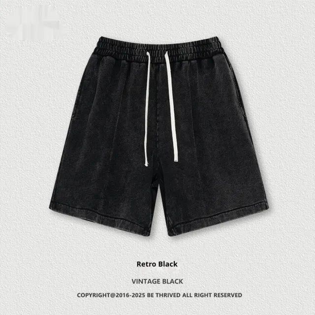 Summer Shorts T shirt Suit Retro Black Pants - Shop at LoveMi