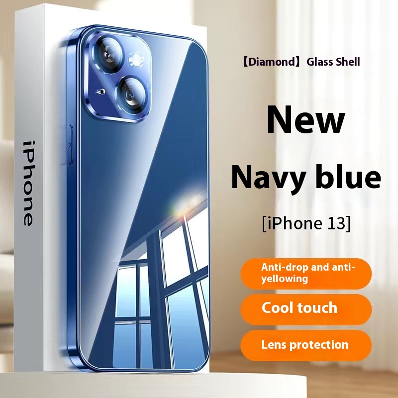 Mirror Plating Glass Phone Case All-inclusive Lens Drop-resistant Protective Cover