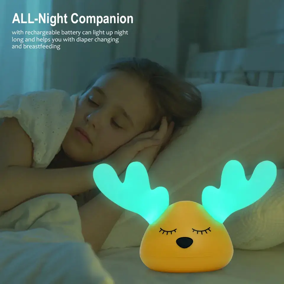 Children Bedside Christmas Deer Night Light