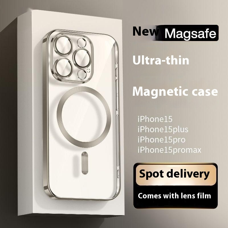 Silicone Transparent Magnetic Wireless Charger Mobile Phone Protective Case