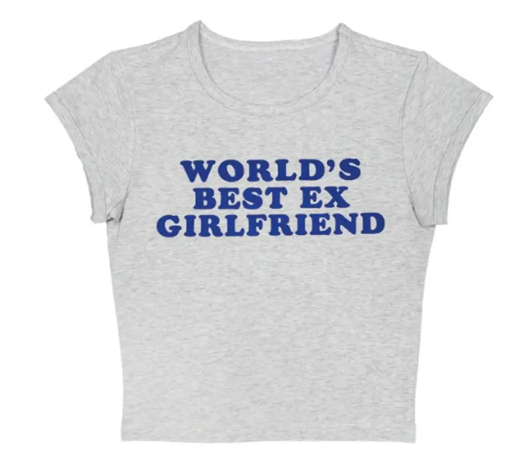 Tight Letter Print T-shirt Top For Women - Color 3-L