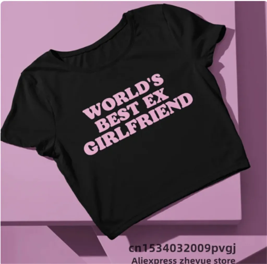 Tight Letter Print T-shirt Top For Women - Color 13