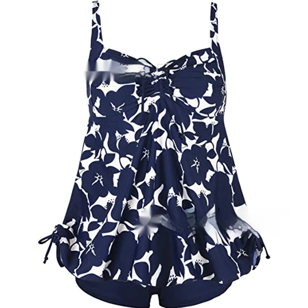 Plus-sized Plus Size Swimming Suit - Blue