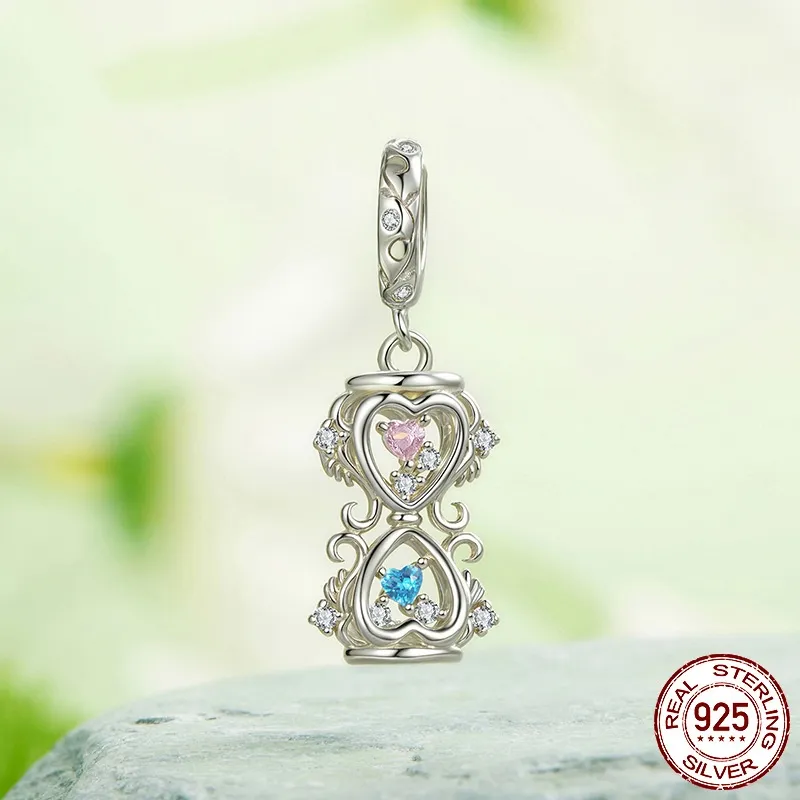 Fantasy Time Hourglass Pendant Sterling Silver - Scc3055