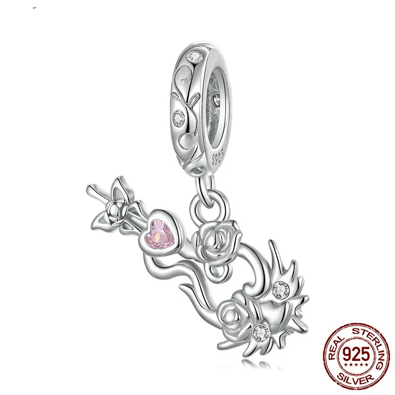Fantasy Pattern Violin Pendant Sterling Silver - Scc3056