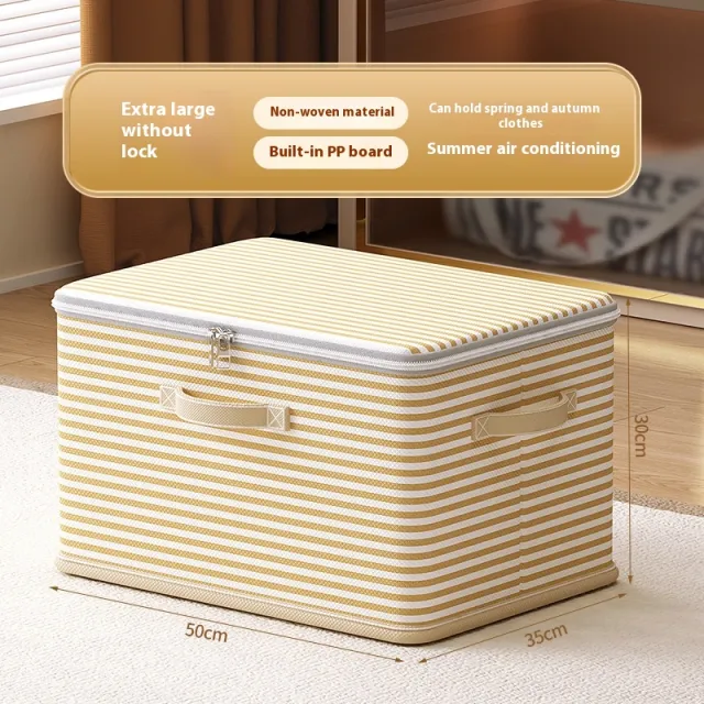 Clothes Storage Box With Lock Household Storage Basket Large Yellow - Shop at LoveMi
