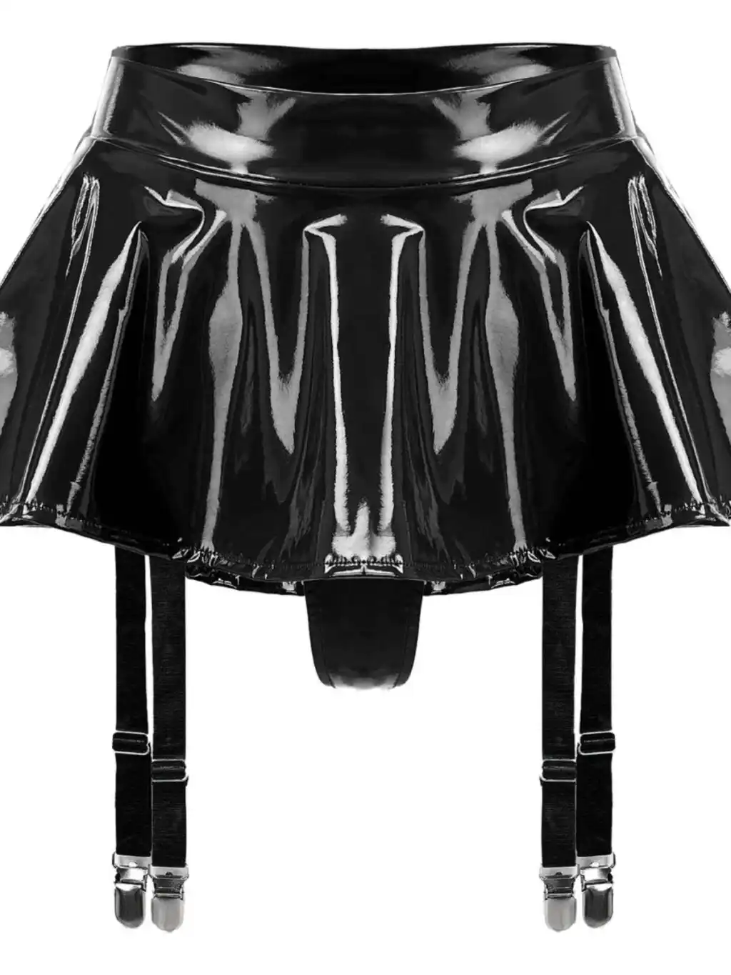 Solid Color Mid-waist Slim-fit Pleated Skirt Women - Black