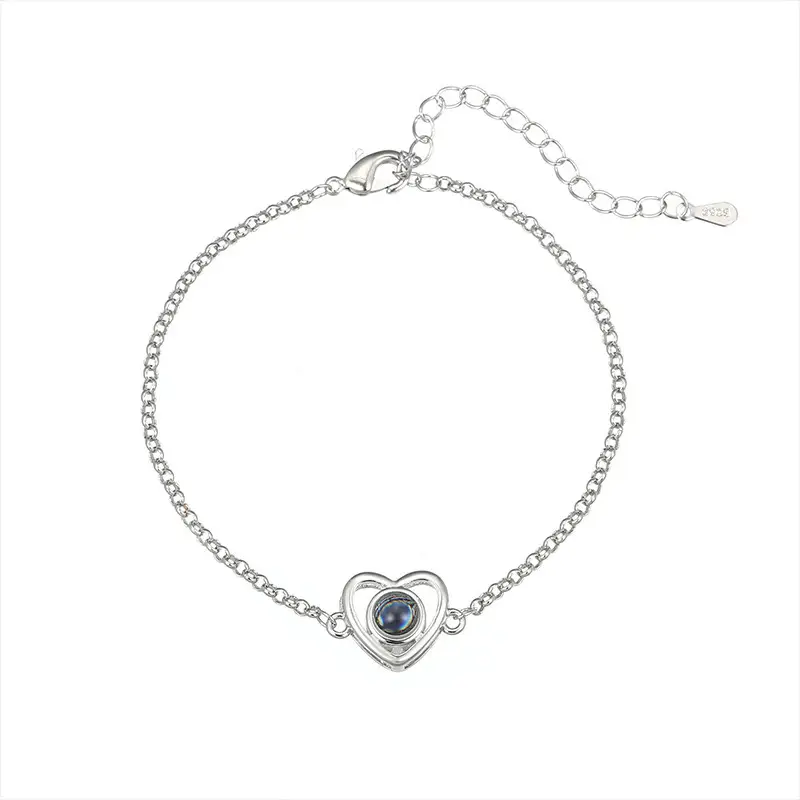 DIY Photo Projection Stone Love Bracelet In Languages