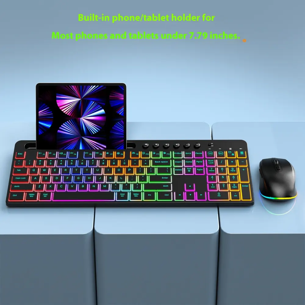 Wireless Keyboard and Mouse One-piece Set with Card Slot