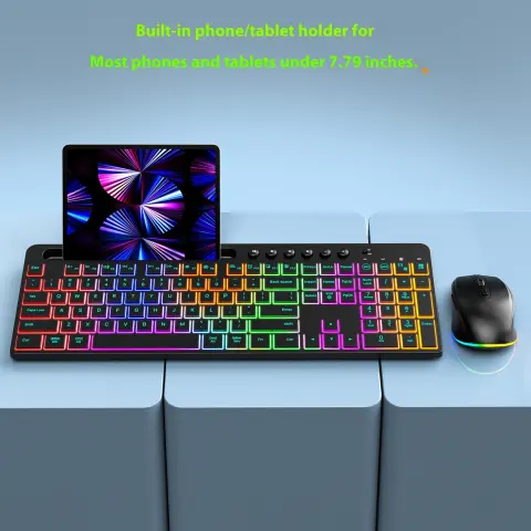 Wireless Keyboard and Mouse One-piece Set with Card Slot