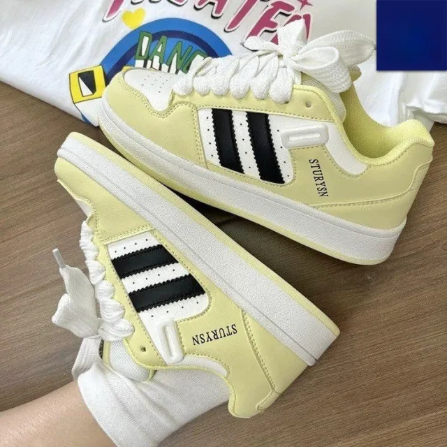 New Breathable All matching Sports Casual Borad Shoes Women Yellow - Shop at LoveMi