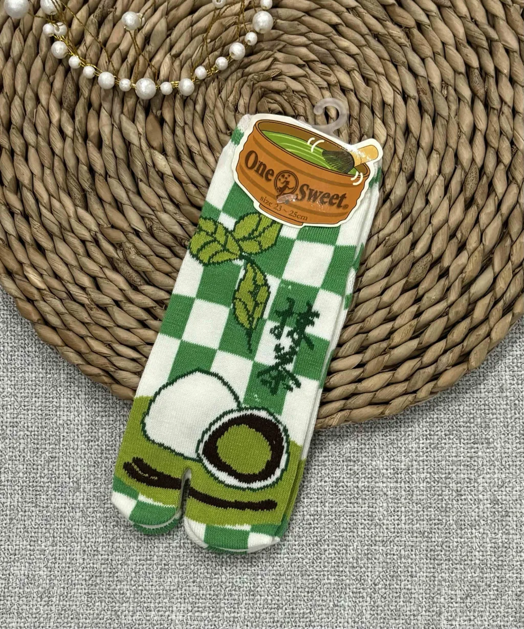 Two-toe Socks Split Toe Women's Cotton Socks - Matcha Green