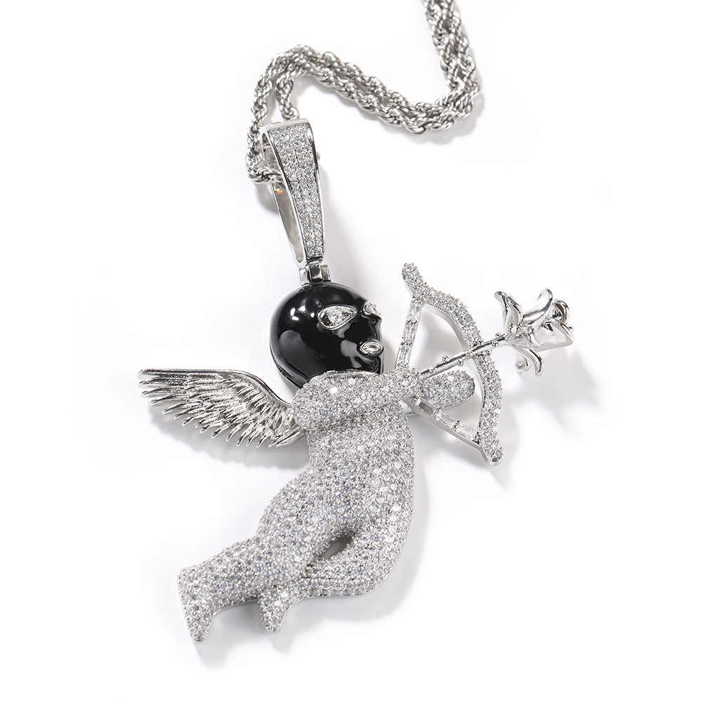 European Hip Hop Masked Angel Necklace