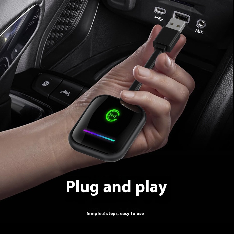 2-in-1 Wireless Carplay Box Original Car Wired To Adapter - Image 3