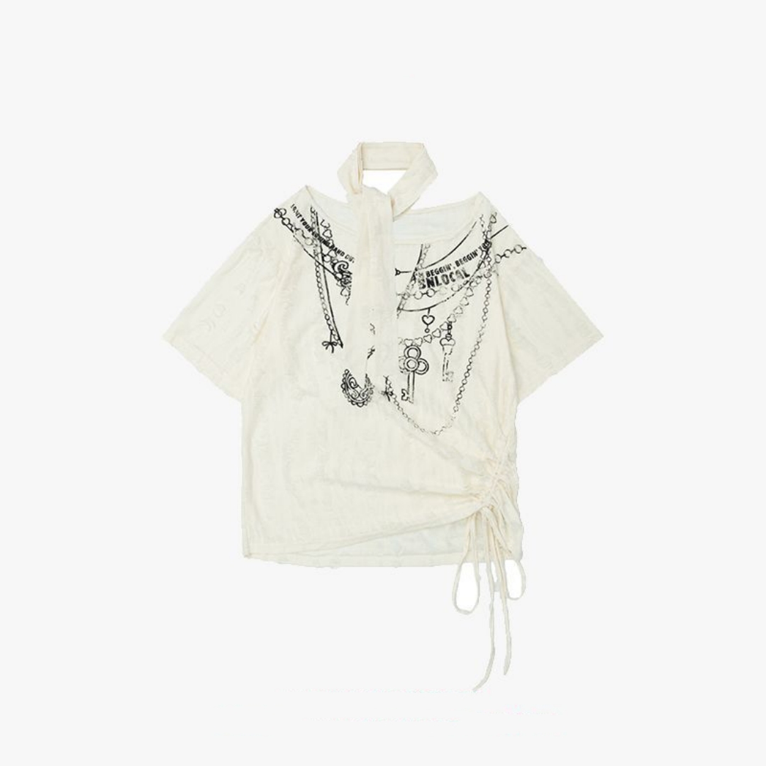 Sweet Pure Hot Girl Design Short-sleeved T-shirt