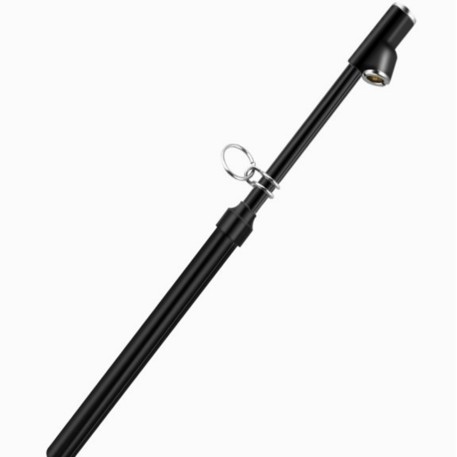 Black Dual Head Truck Tire Pressure Gauge
