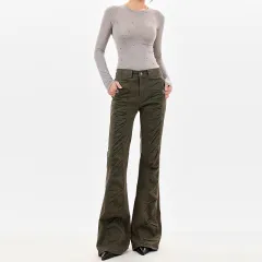 American-style Vintage Crumpled Low Waist Skinny Jeans - Common Style - View 1