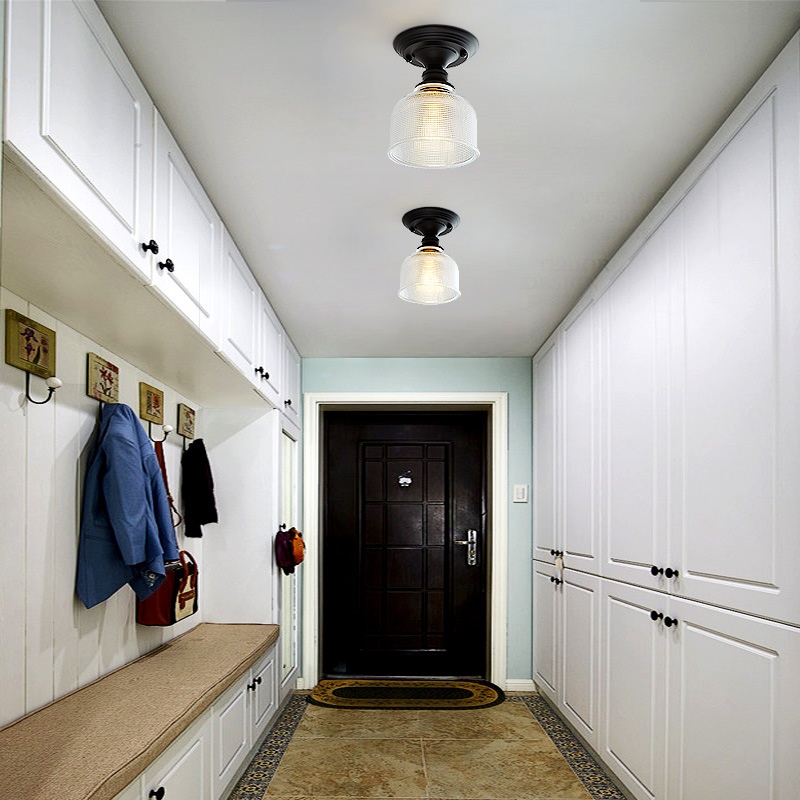 American Retro Single-head Glass Cover Lamps