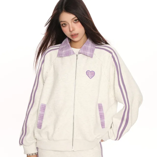 Women's Embroidered Sweater Slimming Short Skirt For Sports Wear Purple - Shop at LoveMi