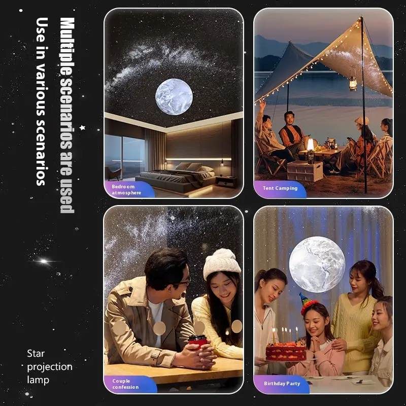Pickup Projection Lamp Stereo Bluetooth White Noise Star Light