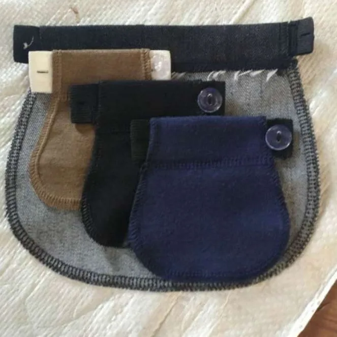 2Pcs Maternity Pregnancy Waistband Belt ADJUSTABLE Elastic Waist Extender