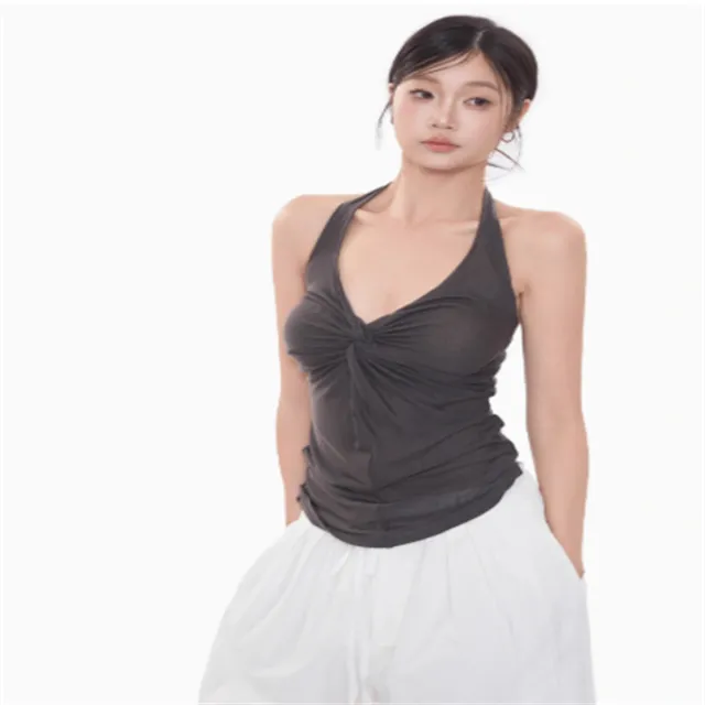 Women's Camisole Tops Slim Sleeveless Tops For Women Charcoal - Shop at LoveMi