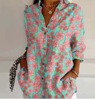 Summer European And American Trendy Long Sleeve Shirt - Yk1718 Rd