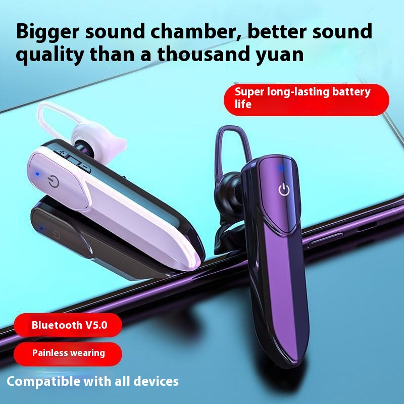 High-power Ear-mounted Ultra-long Life Battery Dual-battery Real Wireless Bluetooth Headset