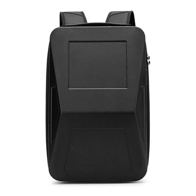 Men's 14 inch Computer Bag With Scalable Hard Shell Business Backpack Black - Shop at LoveMi