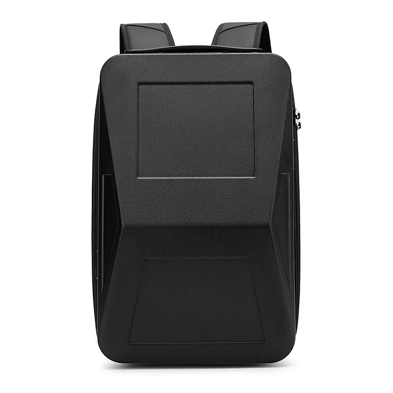 Men's 14-inch Computer Bag With Scalable Hard Shell Business Backpack - Black