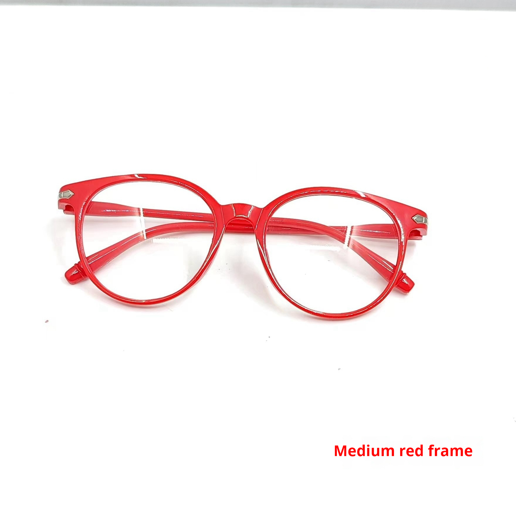 Women's Simple Solid Color Large Frame Glasses Accessories Red - Shop at LoveMi