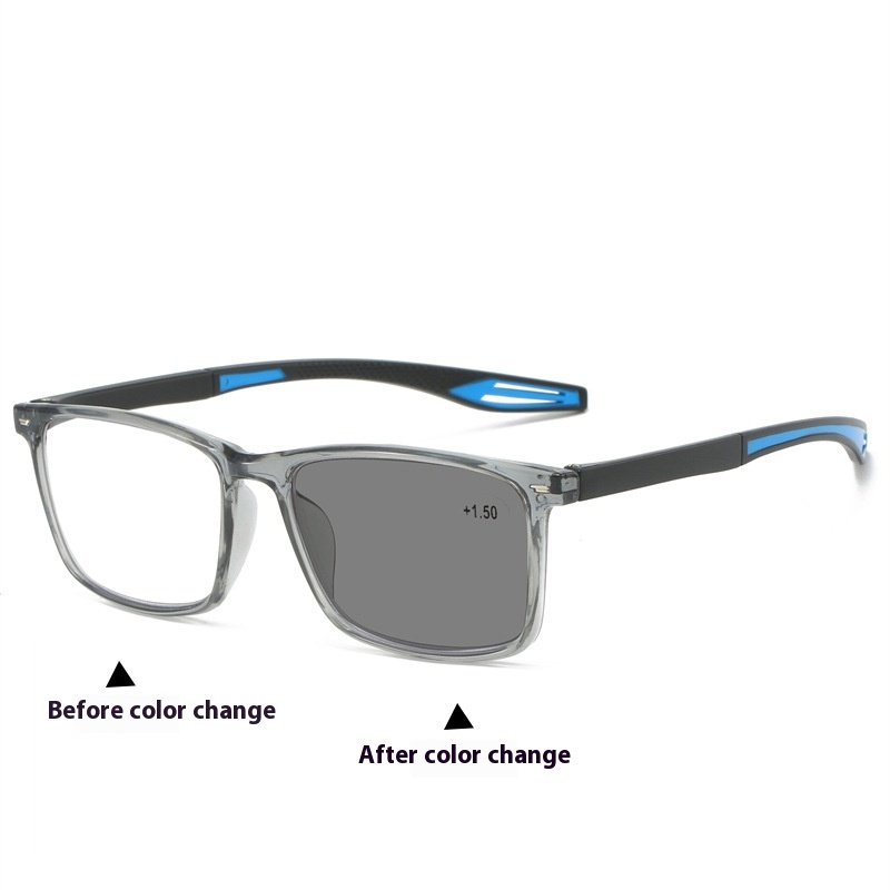 Smart Zoom Anti blue Light Reading Glasses Gray Frame - Shop at LoveMi