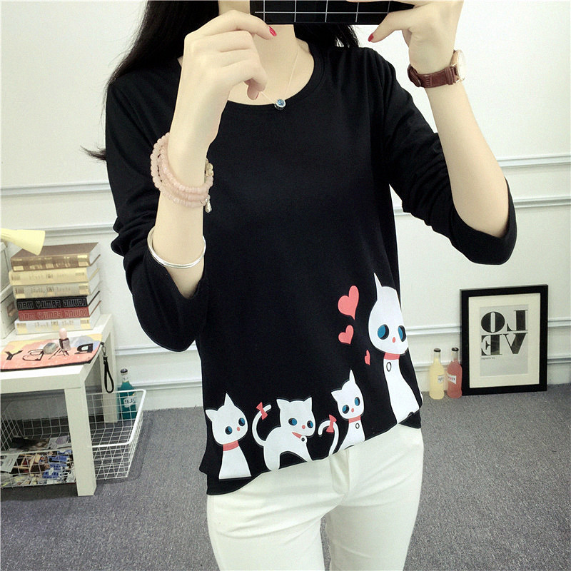 Women's Fashion Personality Printed Crew Neck Top