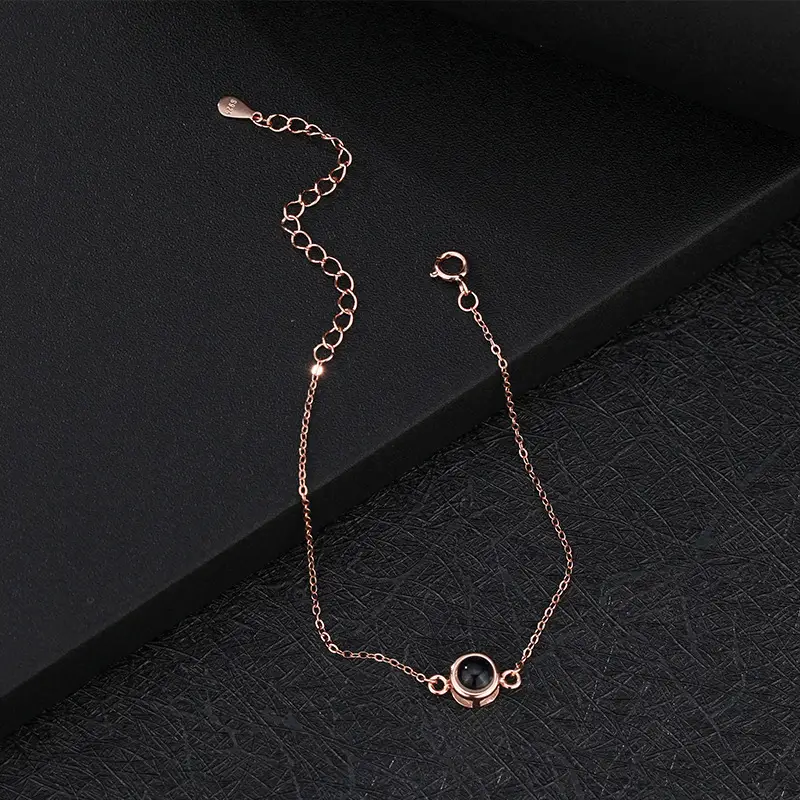 S925 Silver Language Projection Bracelet