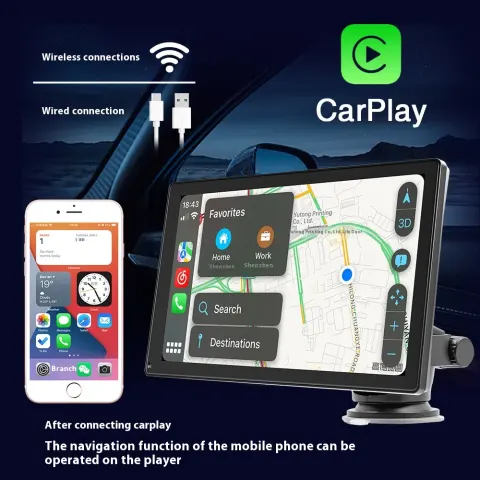 9-inch Portable Carplay Central Control Large Screen Vehicle Navigation