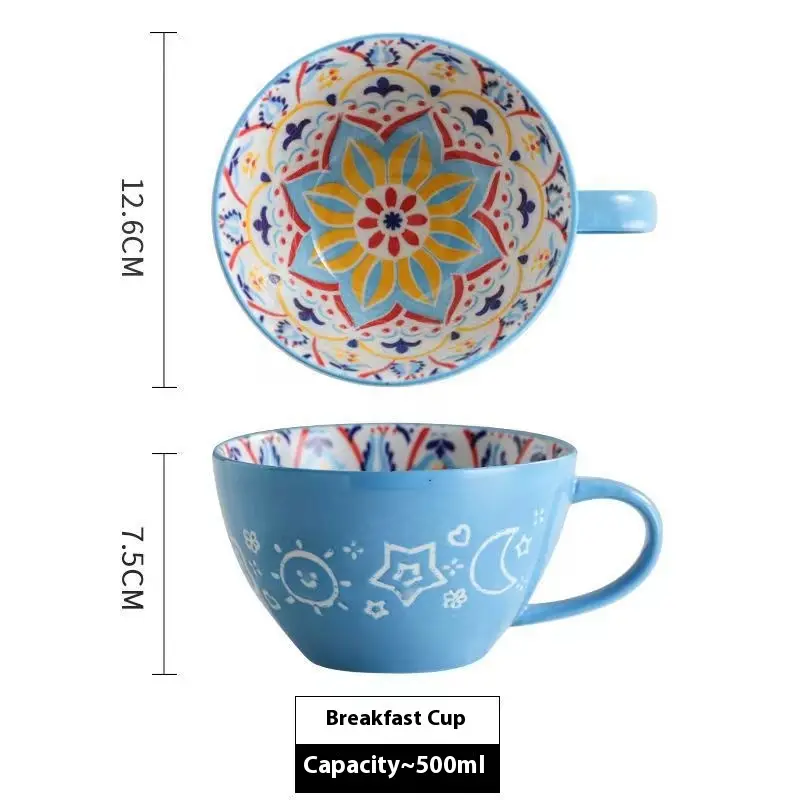 Ceramic Cup Cute Appearance Home Drinking Cup Hand Painted