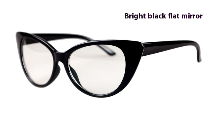 Classic Retro Women's Cat Eye Plain Glasses - Image 6