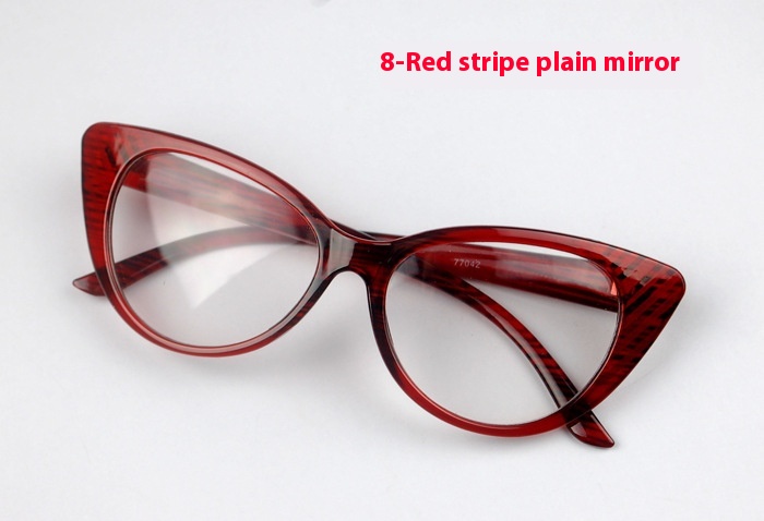 Classic Retro Women's Cat Eye Plain Glasses - Image 7