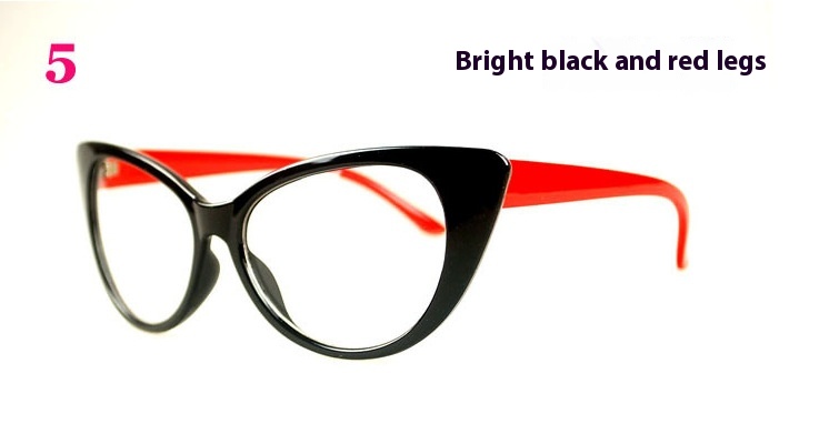 Classic Retro Women's Cat Eye Plain Glasses - Image 2