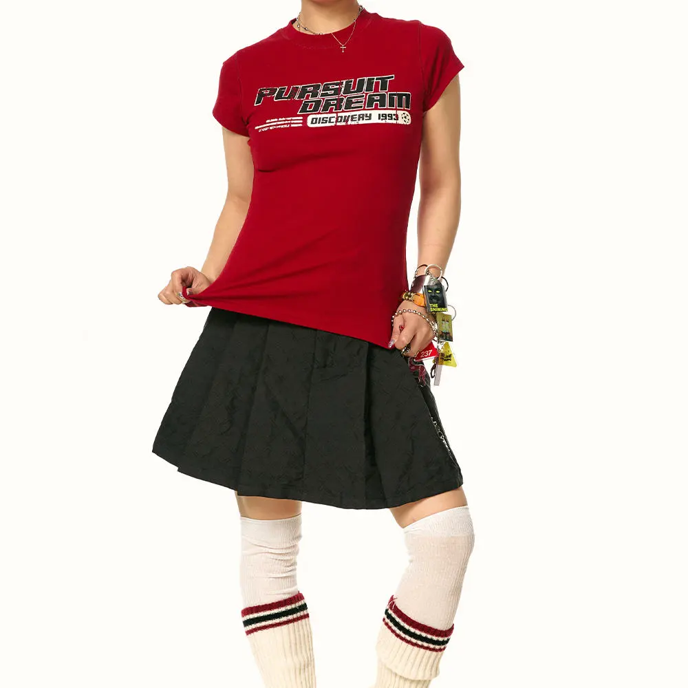 Women's American-style Retro High Waist Casual Plaid Skirt - Black