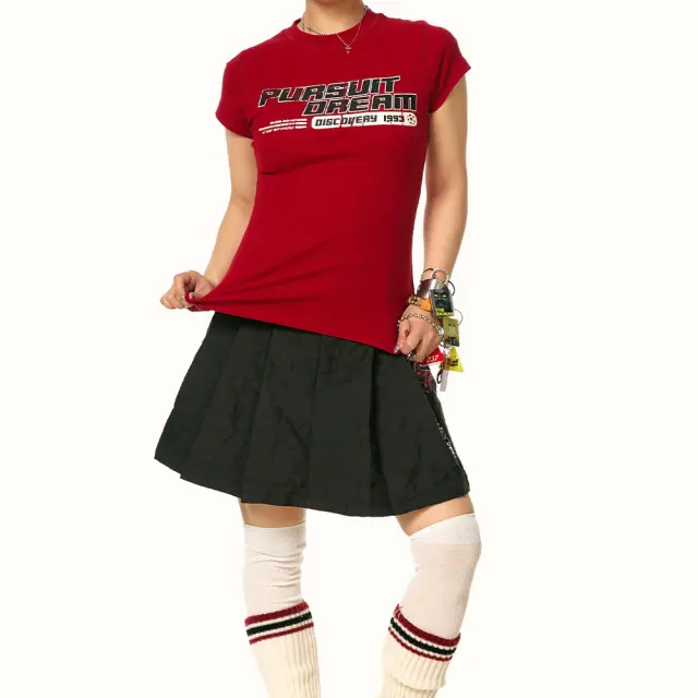 Women's American style Retro High Waist Casual Plaid Skirt Black - Shop at LoveMi