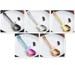 Guitar Coffee Spoon Set Stainless Steel Dessert Ice Cream Spoon Tea Spoon Coffee Accessories - Set - View 1