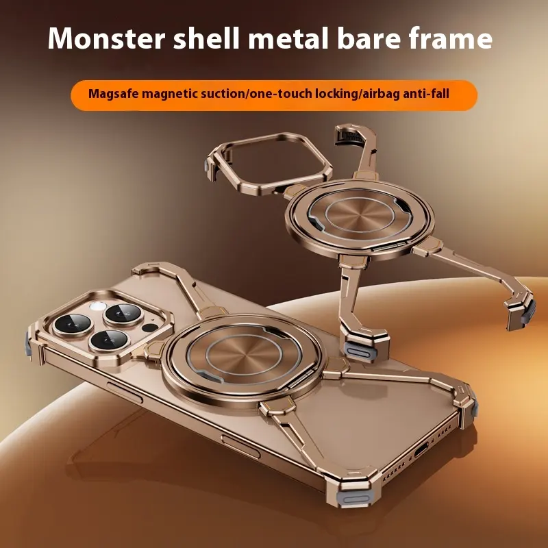Magic Claw Shell Metal Phone Case Magnetic